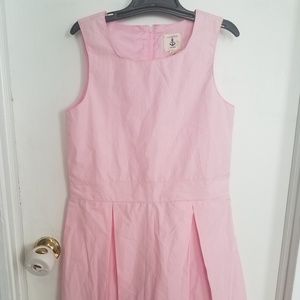 Lands' End Pink striped girl's dress size 10